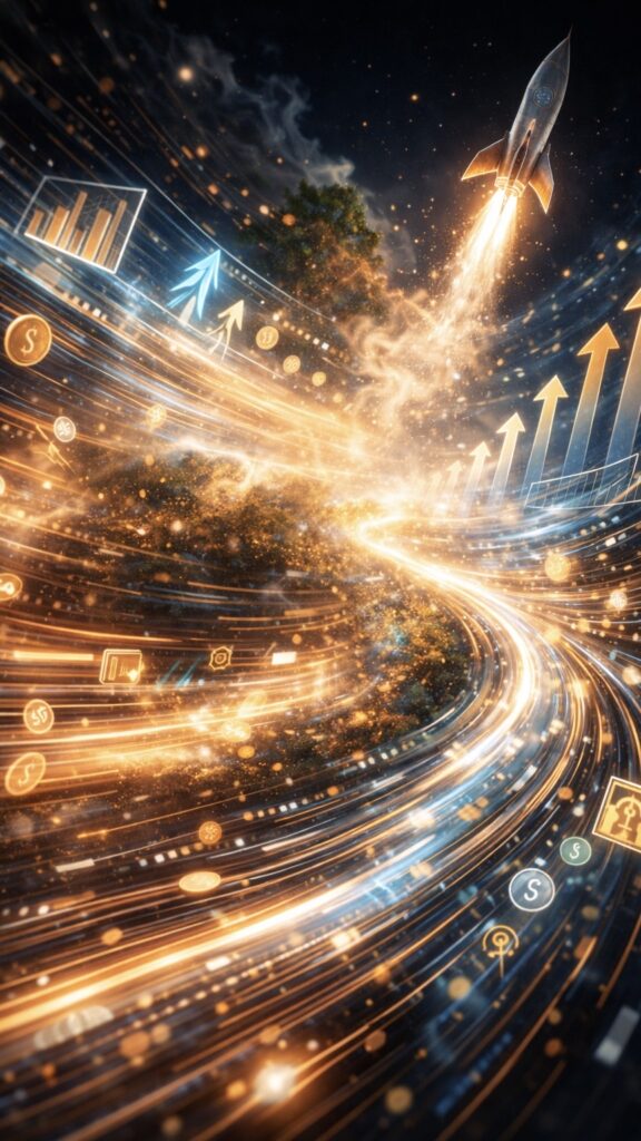 Taidekuva yrityksen ajatuksen juoksusta somessa